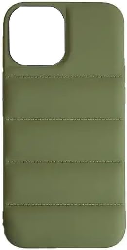 Puffer-etui til iPhone 14 Plus, grønn