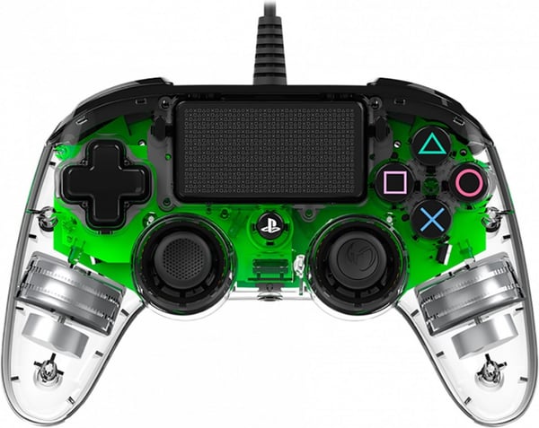 Nacon Wired illuminated Compact kontroll, Grön LED (PS4/PC)