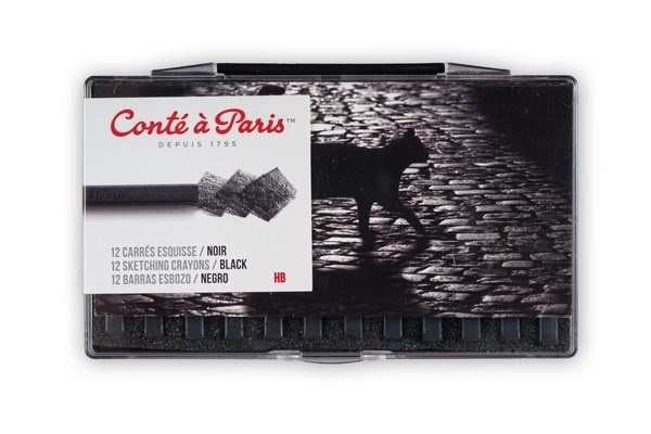 Conté à Paris Pastellkritor HB, Svart Conté à Paris Pastellkritor HB, Svart
