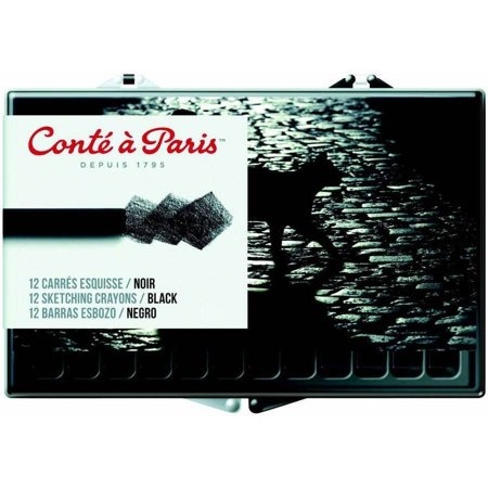 Conté à Paris Pastellkritor 2B Svart, 12st Conté à Paris Pastellkritor 2B Svart, 12st
