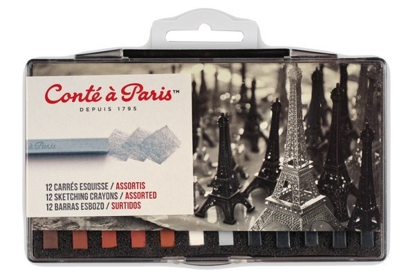 Conté à Paris Pastellkritor, 12st