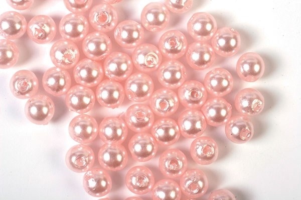 Plastperler 3mm 500g, Lys rosa