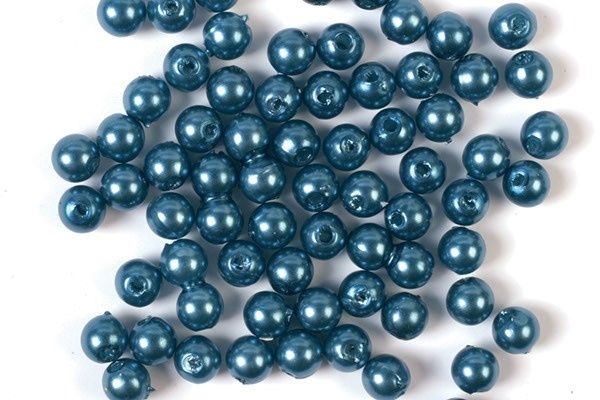 Plastperler 3 mm 500 g, blå