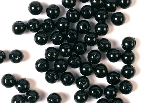 Plastperler 3 mm, 500 g, svart