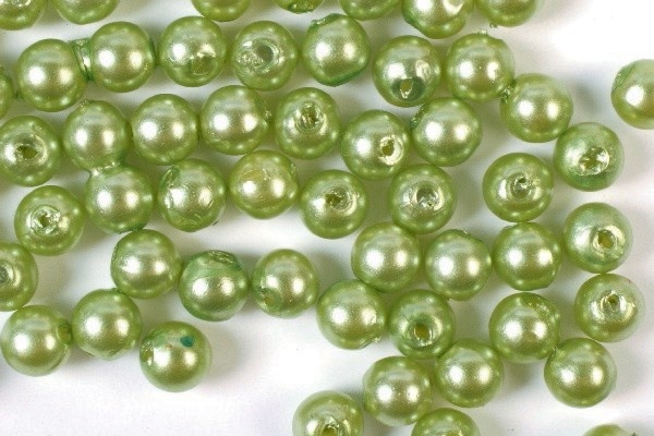 Plastperler 4 mm 500 g, Lime