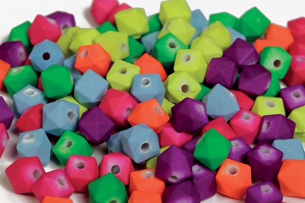 Pearl`n fun Beads Octagram 8 mm, blandede farger, 500 g