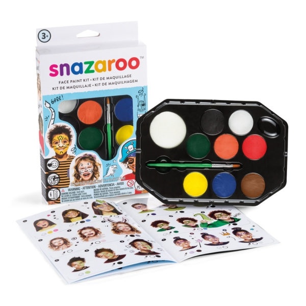 Snazaroo Ansiktsmaling 10 deler + veiledning Snazaroo Ansiktsmaling 10 deler + veiledning
