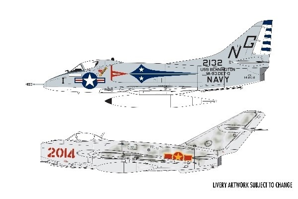 Airfix Mig 17F Fresco Douglas A-4B Skyhawk Dogfight Doubl