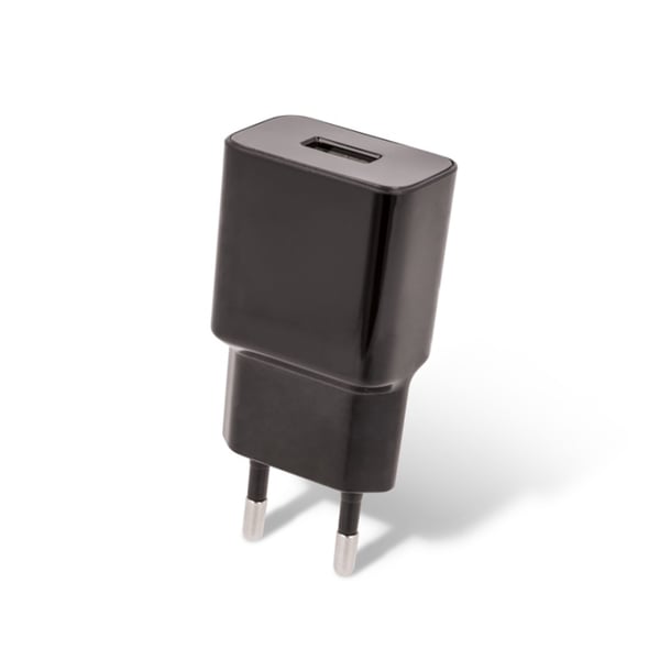 MXTC-01 Vegglader USB, hurtiglading (2,1 A) + microUSB-kabel, svart MXTC-01 Vegglader USB, hurtiglading (2,1 A) + microUSB-kabel, svart