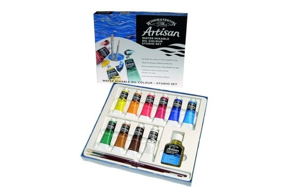 Artisan Water Mixable Oil Studio set 10x37 ml olja, penslar