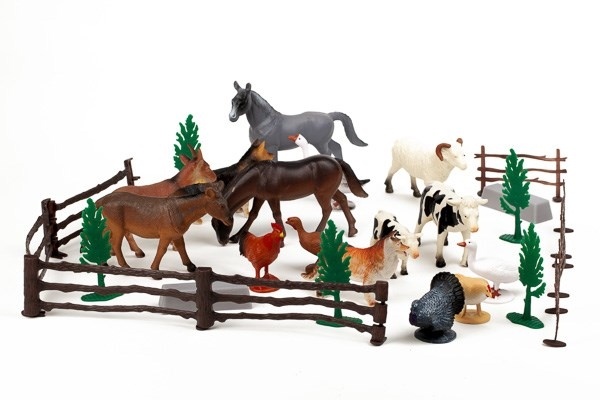 ANIMAL PLA Farm animals 30pcs in 3,2L bucket