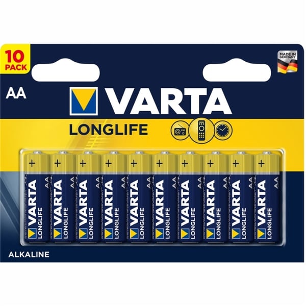 Varta Longlife AA type Standardbatterier