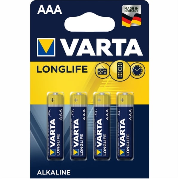 Varta Longlife AAA / LR03-batteri 4-pakning