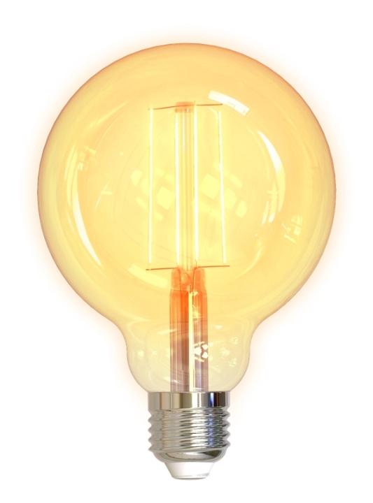 DELTACO SMART HOME LED glødepære, E27, Wi-Fi 2,4 GHz, 5,5 W, 470 lm
