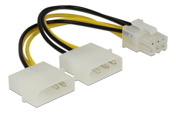 DeLOCK Strømkabel for PCI Express-kort, 15 cm