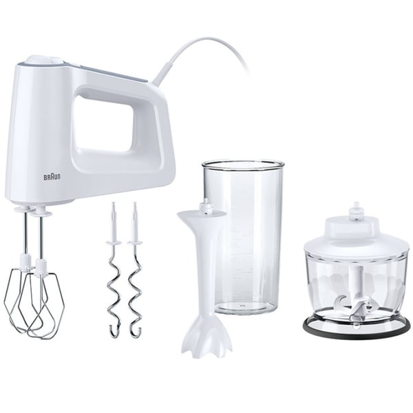 Braun Elektrisk piskeris 500w + tilbehør Hvid HM