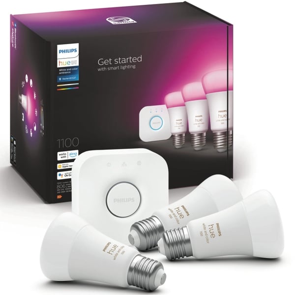 Philips Hue Startkit White Colour Ambiance 3xE27