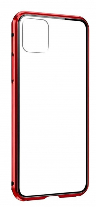 Stilig etui med fargede kanter til iPhone 12 Pro Max, rød
