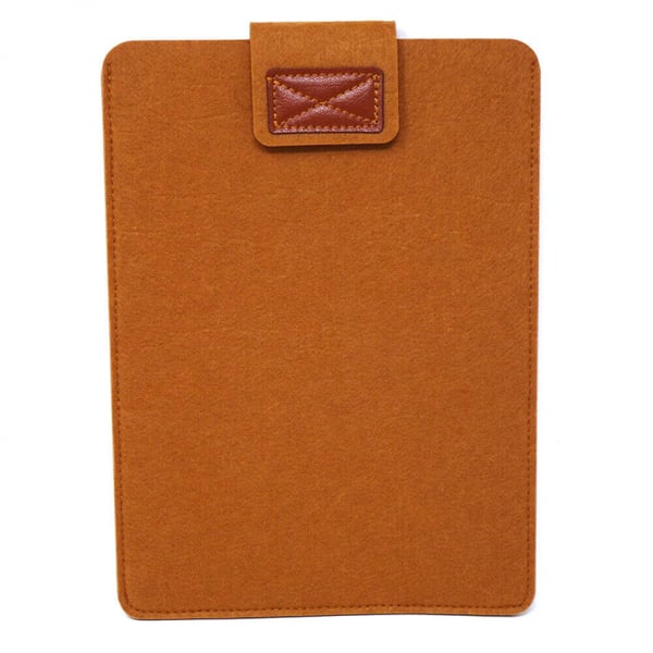 13" tommer computertaske i stilfuld uld, brun