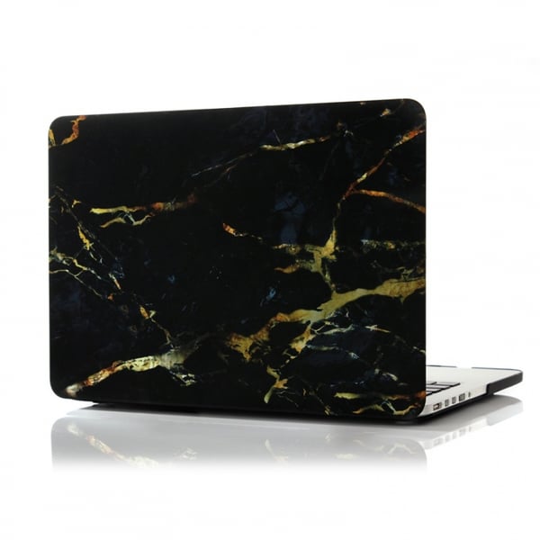Etui i hård plast til MacBook Pro 14,2" A2442 2021, Marmor (Sort/guld)