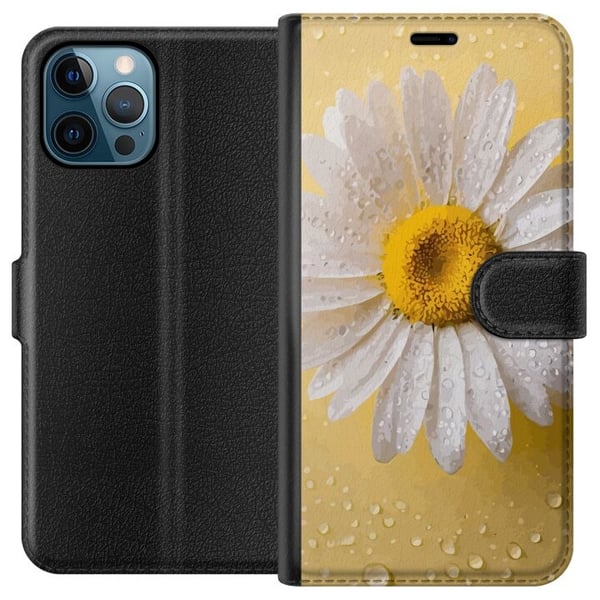 Lompakkokotelo Apple iPhone 12 Pro Max-laitteelle, jossa on Posliinikukka kuvio