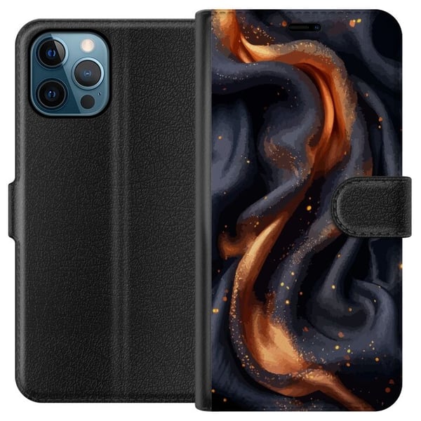 Lommeboketui til Apple iPhone 12 Pro Max med Brennende silke motiv