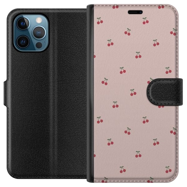 Lommeboketui til Apple iPhone 12 Pro Max med Kirsebær motiv
