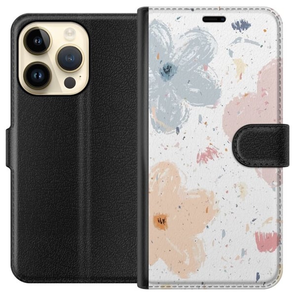 Lommeboketui til Apple iPhone 15 Pro med Blomster motiv