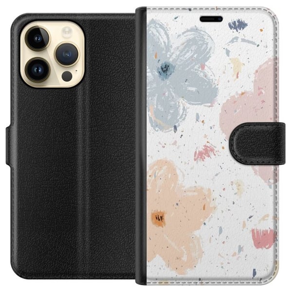 Tegnebogsetui til Apple iPhone 15 Pro Max med Blomster motiv