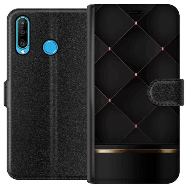 Tegnebogsetui til Huawei P30 lite med Luksuslinje motiv