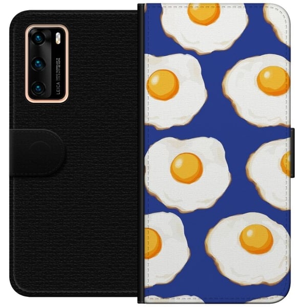 Lommeboketui til Huawei P40 med Stekte egg motiv