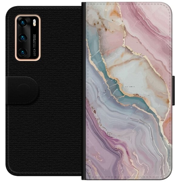 Tegnebogsetui til Huawei P40 med Marmor motiv