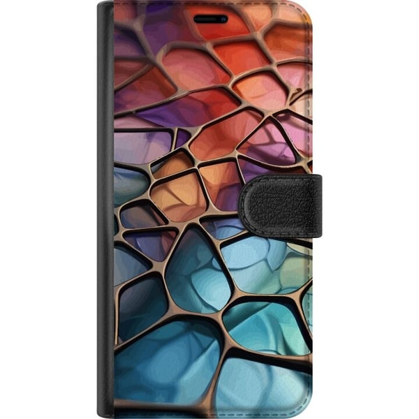 Lompakkokotelo Motorola Edge 40 Neo-laitteelle, jossa on Metallikuviointi kuvio