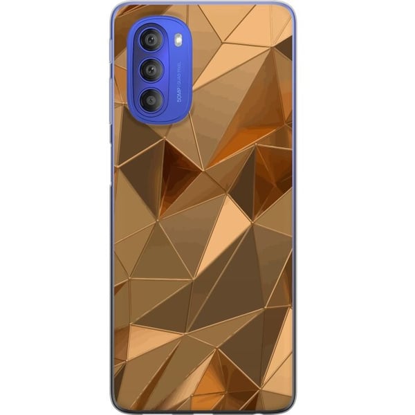 Mobildeksel til Motorola Moto G51 5G med 3D Gull motiv