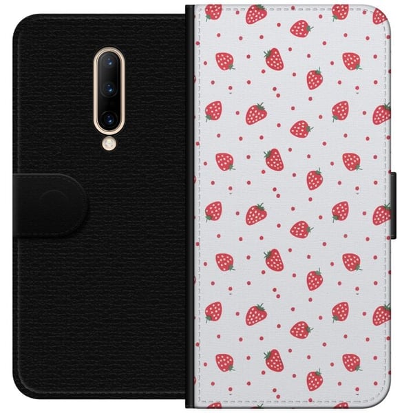 Lommeboketui til OnePlus 7 Pro med Jordbær motiv