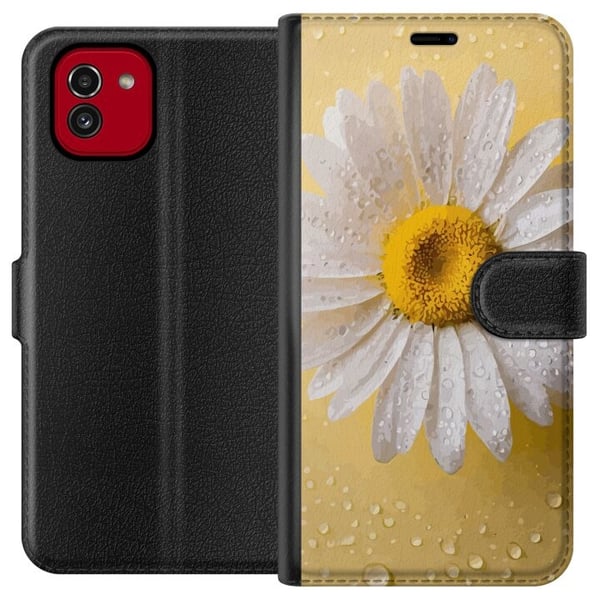 Lommeboketui til Samsung Galaxy A03 med Porselensblomst motiv