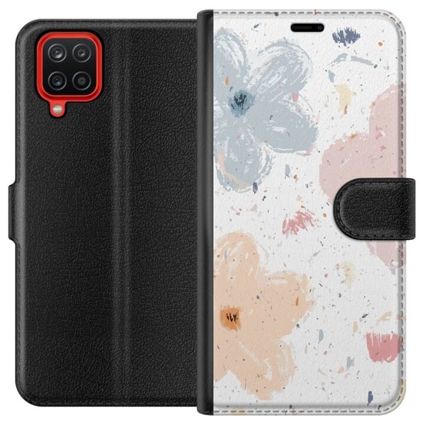 Plånboksfodral till Samsung Galaxy A12 med Blommor motiv