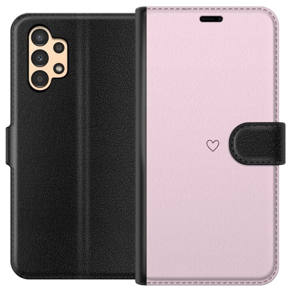 Lommeboketui til Samsung Galaxy A13 med Hjerte motiv