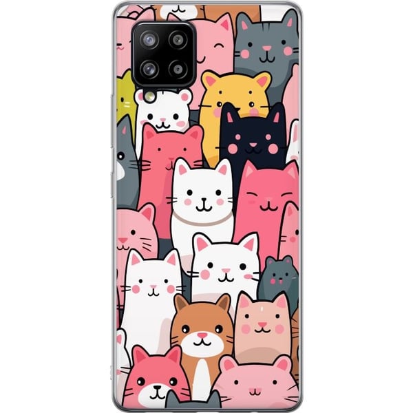 Mobildeksel til Samsung Galaxy A42 5G med Kattmønster motiv