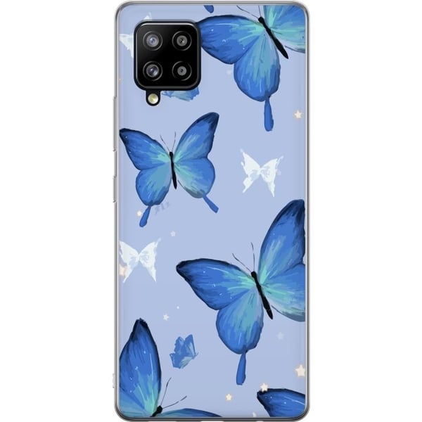 Mobilcover til Samsung Galaxy A42 5G med Blå sommerfugle motiv
