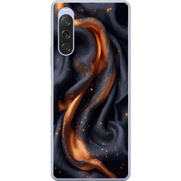 Mobildeksel til Sony Xperia 10 V med Brennende silke motiv