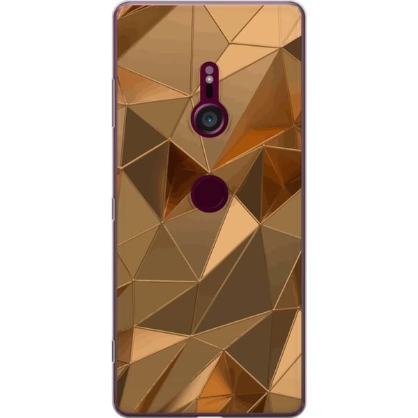 Mobildeksel til Sony Xperia XZ3 med 3D Gull motiv