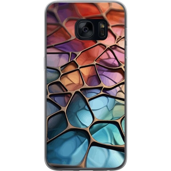 Mobildeksel til Samsung Galaxy S7 med Metalliskt mønster motiv