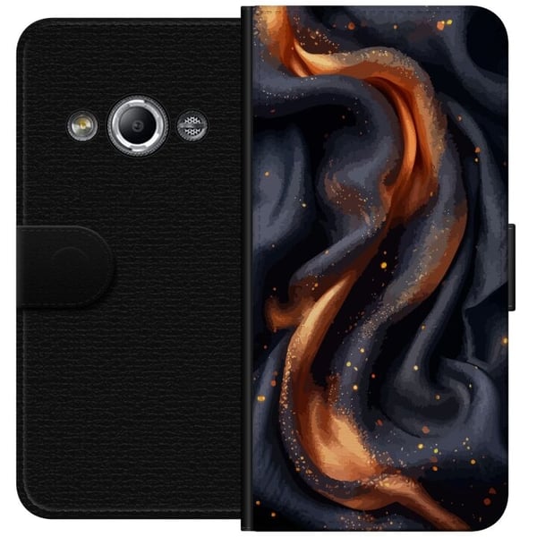Lommeboketui til Samsung Galaxy Xcover 3 med Brennende silke motiv