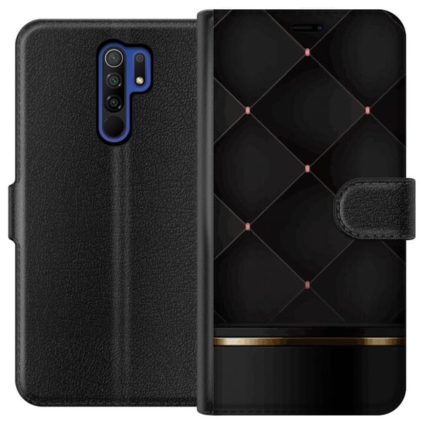 Tegnebogsetui til Xiaomi Redmi 9 med Luksuslinje motiv