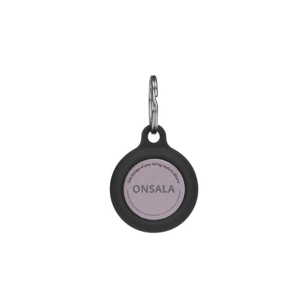 Onsala Airtag Holder Silikone med Nøglering Sort