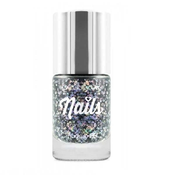 BeautyUK Beauty UK Glitter neglelakk - Midnight Sky Black
