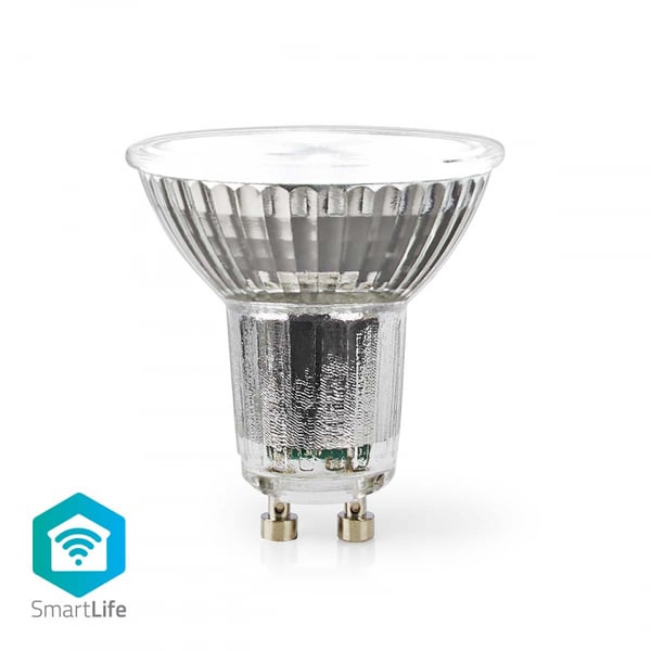 Nedis SmartLife LED-Spot | Wi-Fi | GU10 | 345 lm | 5 W | RGB / Varm til avkjølt hvitt | 2700 - 6500 K | Energiklasse: G | Android™ / IOS | PAR16 | 1 s