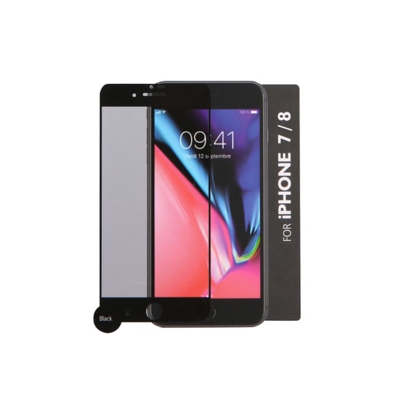 Gear Skjermbeskyttelse 3D Platinum Buet Glass Svart Ramme - iPhone 6 / 7 / 8 / SE20 /22