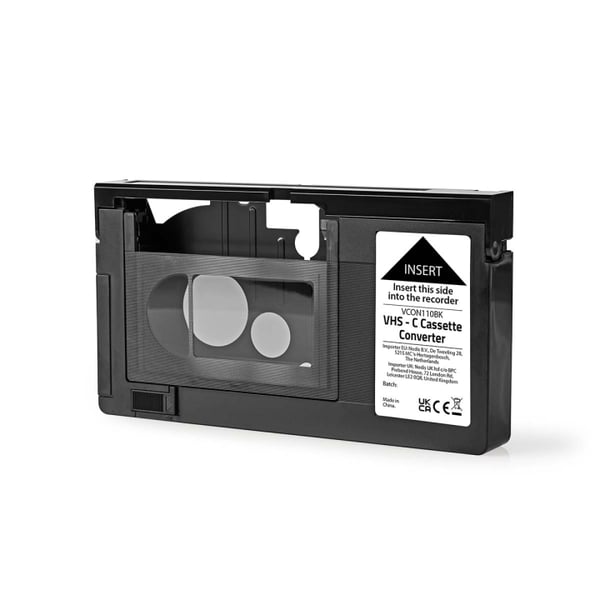 Nedis VHS Converter | Omdannelse: VHS-C to VHS | Plug and play | Sort